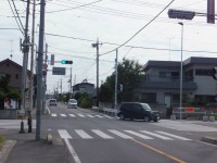 栗橋駅西口から北彩高校入口の信号左折