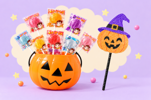 ハロウィン列車でプレゼントするキャンディー